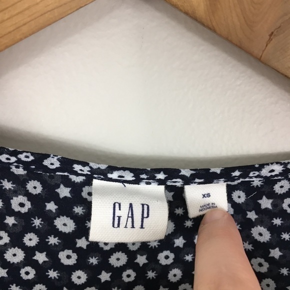 Gap Star Floral‎ Print Peasant Blouse Top - Picture 5 of 7